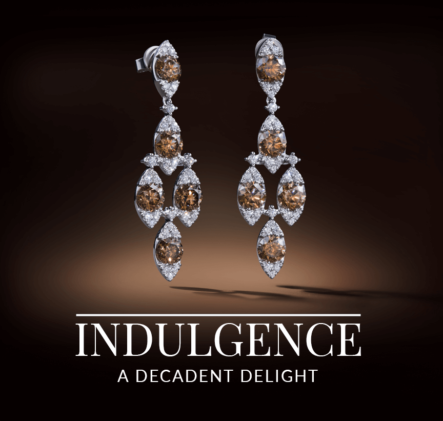 Ornate chandelier earrings featuring marquise-shaped Chocolate Diamonds® and white diamonds, from Le Vian’s Indulgence: A Decadent Delight collection.