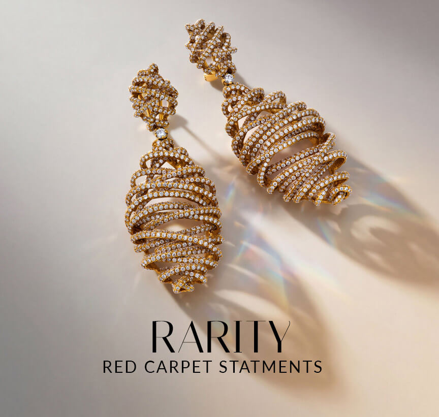 Le Vian® statement earrings in gold with layered openwork curves and pavé diamond accents.