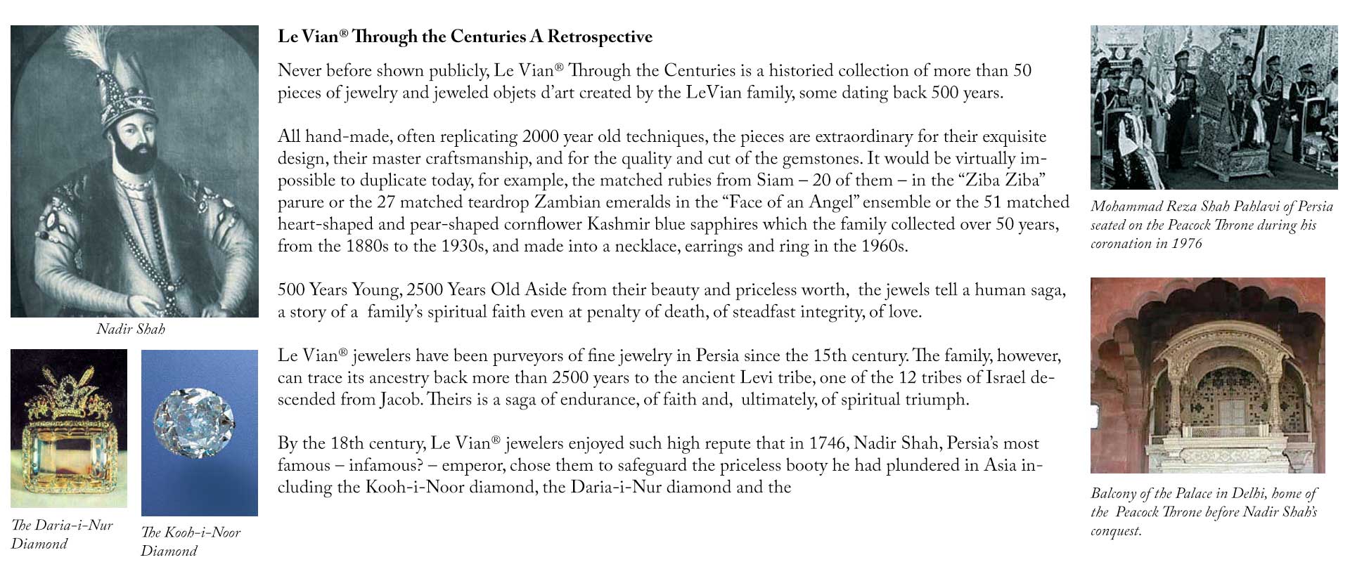 Le Vian through the centuries at retropective